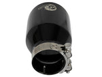 aFe MACH Force-Xp 409 SS Clamp-On Exhaust Tip 2.5in. Inlet / 4in. Outlet / 6in. L - Black