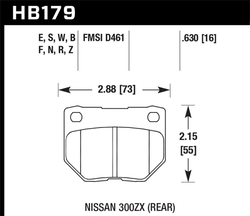 Hawk 06-07 WRX Blue 9012 Rear Race Pads