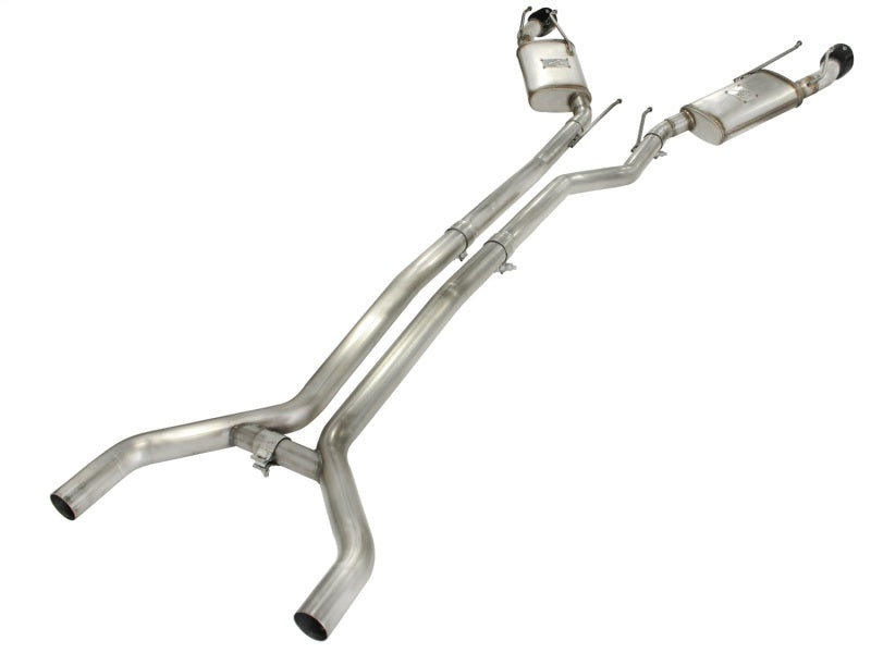 aFe MACHForce XP Exhaust 2.5in Stainless Steel CB/10-13 Chevy Camaro V6-3.6L (td) (gloss blk tip)