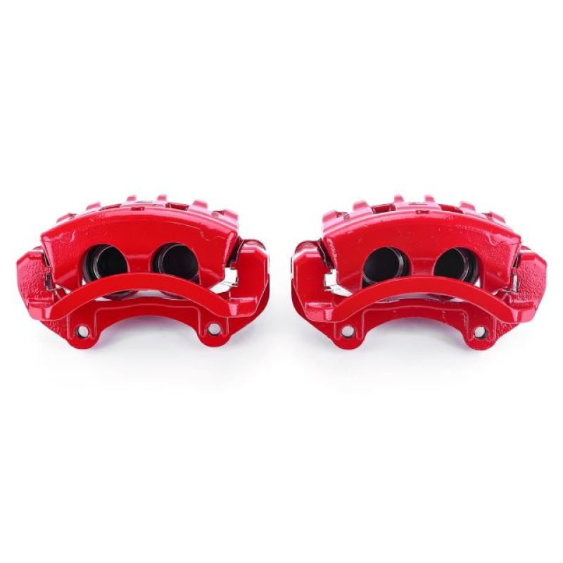 Power Stop 08-14 Cadillac CTS Front Red Calipers w/Brackets - Pair