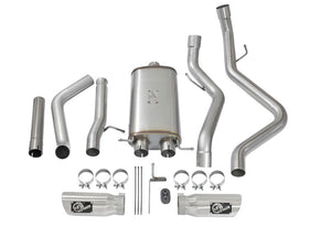 aFe MACH Force-Xp 3in CB SS Dual Exhaust w/Polished Tips 09-16 GM Silverado/Sierra 4.3L/4.8L/5.3L