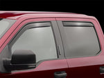 WeatherTech 2015+ Ford F-150 SuperCrew Front and Rear Side Window Deflectors - Dark Smoke