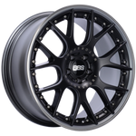 BBS CH-RII 21x9.5 5x112 ET33 Satin Black Center Platinum Lip SS Rim Prot Wheel PFS Req w/MS Etching