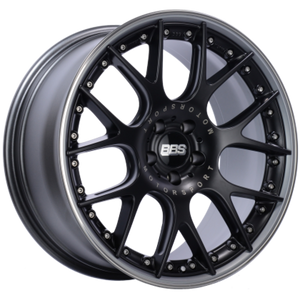 BBS CH-RII 20x10.5 5x112 ET35 Satin Black Center Platinum Lip SS Rim Prot Wheel -82mm PFS/Clip Req