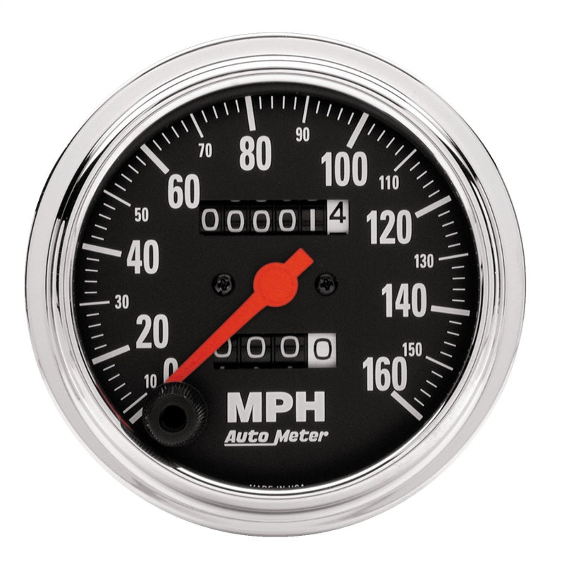 AutoMeter Gauge Speedometer 3-3/8in. 160MPH Mechanical Traditional Chrome