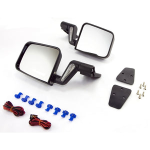 Rugged Ridge 87-02 Jeep Wrangler Black Heated Door Mirror Kit