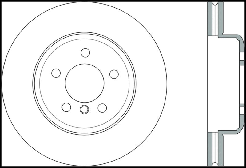 StopTech 2011-2013 BMW 535i / 2012-2016 BMW 640i Slotted & Drilled Front Right Brake Rotor