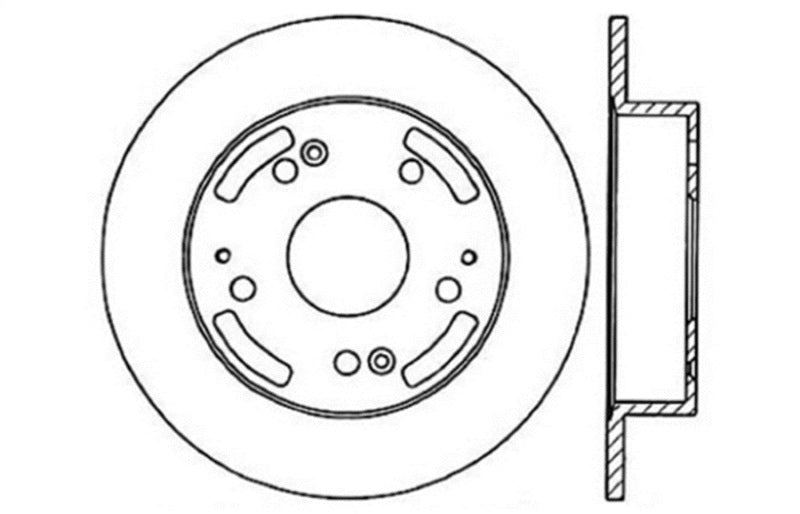 StopTech 97-01 Integra Type R/02-06 RSX/RSX Type S / 98-02 Honda Accord Drilled Left Rear Rotor