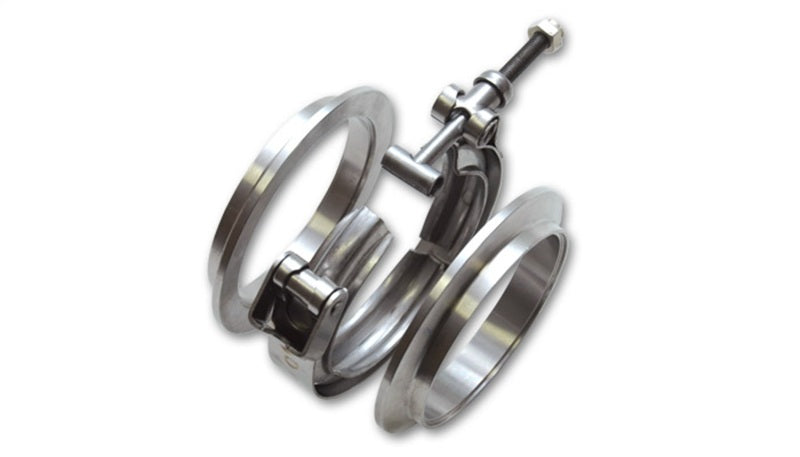 Vibrant AL V-B Flange Assembly for 2in OD Tubing incl 2 AL V-b flanges 1 SS V-B Clamp 1 Viton O-Ring