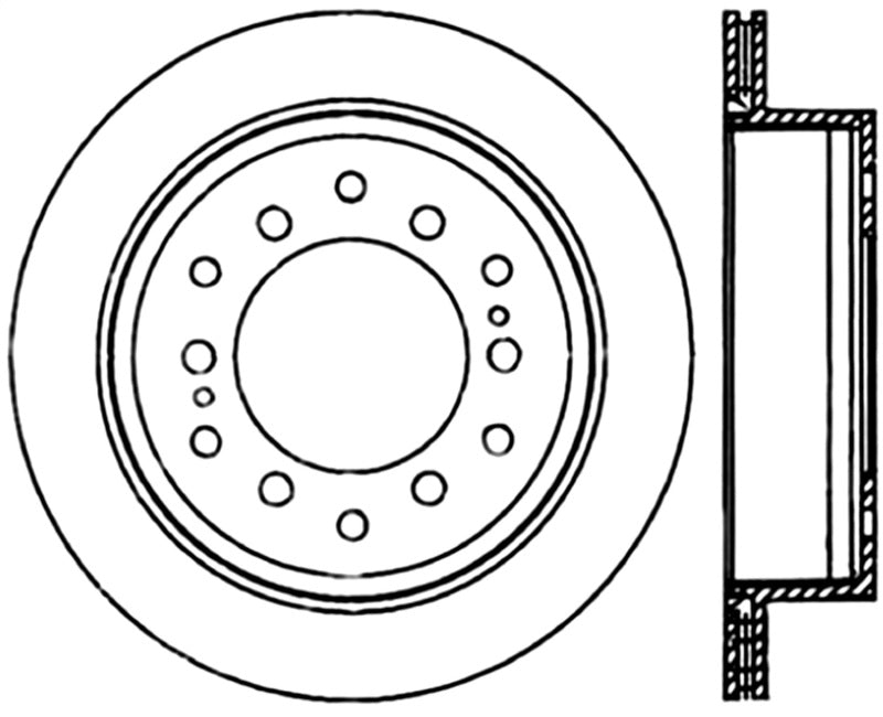 StopTech 01-07 Toyota Sequoia/03-09 4 Runner / 03-09 Lexus GX470 Slotted Left Rear CRYO-STOP Rotor