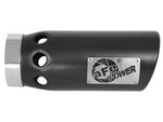 aFe Power Intercooled Tip Stainless Steel - Black 4in In x 5in Out x 12in L Bolt-On