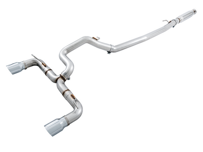 AWE Tuning Ford Focus RS Track Edition Cat-Back Exhaust - Chrome Silver Tips