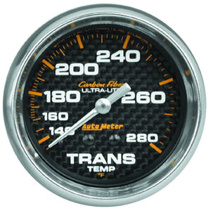 Autometer Ultra-Lite Carbon Fiber 2-5/8in Transmission Temp 140-280 Deg F