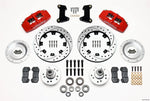 Wilwood Dynapro 6 Front Hub Kit 12.19in Drilled Red 74-80 Pinto/Mustang II Disc Spindle only