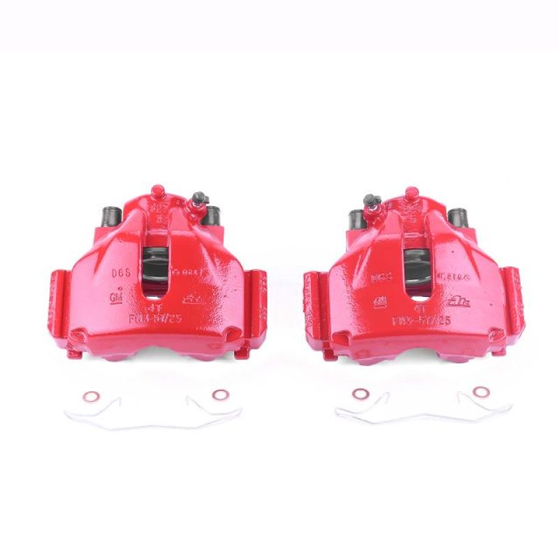 Power Stop 00-03 Saab 9-3 Front Red Calipers w/Brackets - Pair