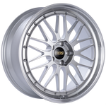 BBS LM 21x9 5x120 ET32 Diamond Silver Center Diamond Cut Lip Wheel -82mm PFS/Clip Required