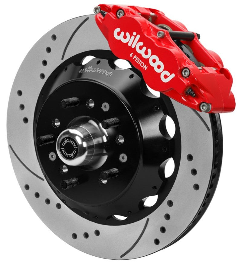 Wilwood 70-81 FBody/75-79 A&XBody FNSL6R Frt BBK 14in D/S Rtr Red Calipers Use w/ Pro Drop Spindle