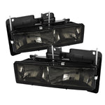 Xtune Chevy Suburban 88-98 Crystal Headlights Smoke HD-JH-CCK88-SM