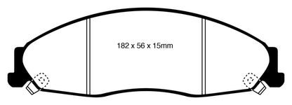 EBC 05-08 Pontiac Grand Prix 5.3 Yellowstuff Front Brake Pads