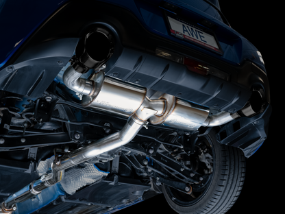 AWE Tuning Subaru BRZ/ Toyota GR86/ Toyota 86 Touring Edition Cat-Back Exhaust- Diamond Black Tips
