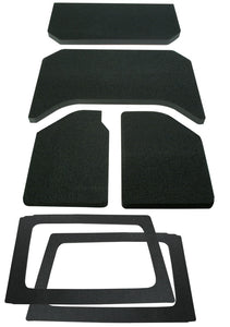 DEI 11-18 Jeep Wrangler JK 4-Door Boom Mat Complete Headliner Kit - 6 Piece - Black