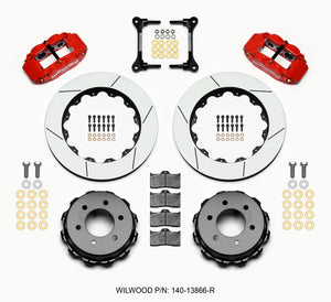 Wilwood Narrow Superlite 4R RearTruck Kit 14.25in Red 2012-Up Ford F150 (6 lug)