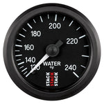 Autometer Stack 52mm 120-240 Deg F 1/2in Npt (M) Mechanical Water Temp Gauge - Black