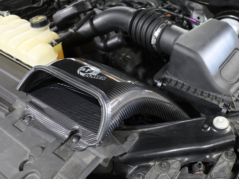 aFe Quantum Cold Air Intake System Scoop 18-20 Ford F150 EcoBoost V6-3.5L/2.7L - Carbon Fiber