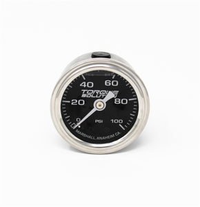 Torque Solution Fuel Pressure Gauge: 100 PSI 1/8 NPT