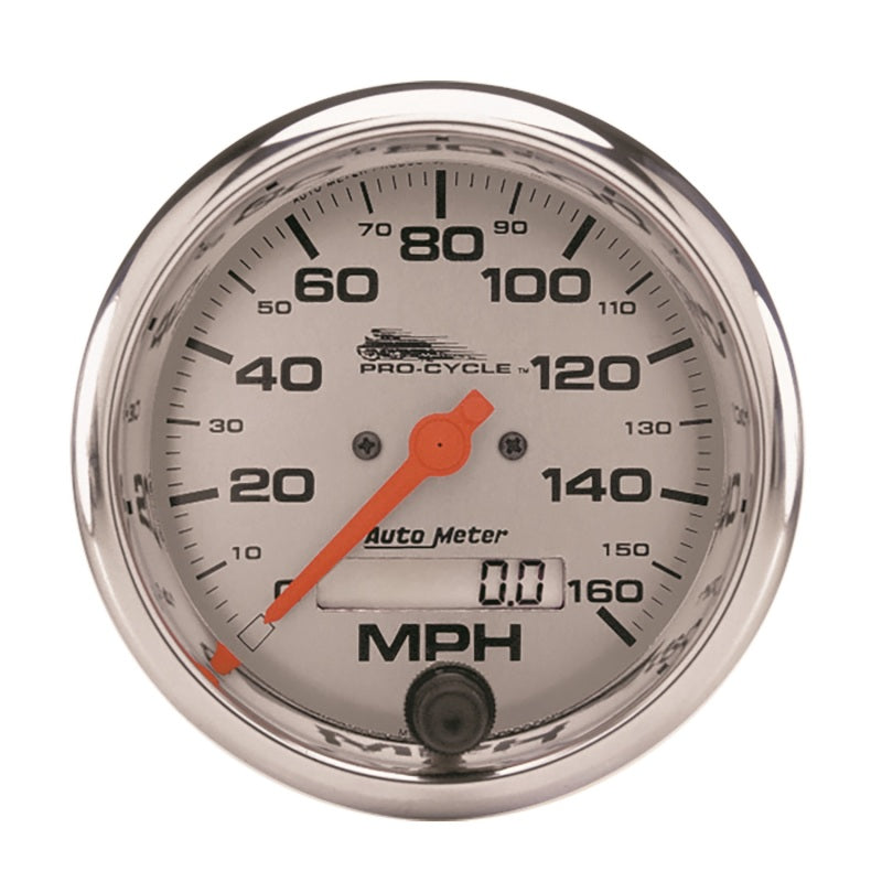 Autometer Pro-Cycle Gauge Speedo 3 3/4in 160 Mph Elec Silver