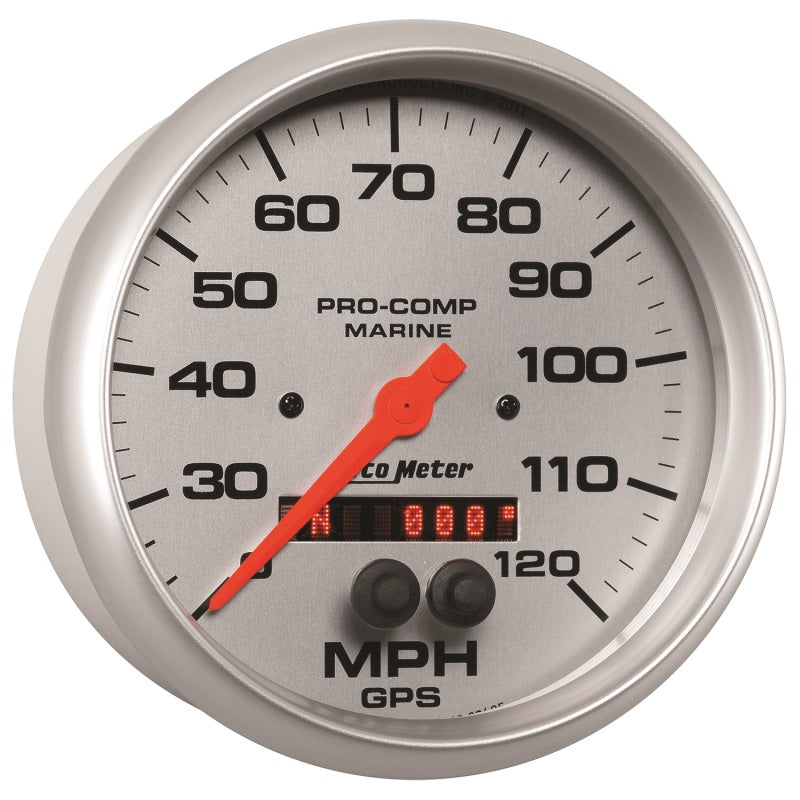 Autometer Marine Silver Ultra-Lite 5in 120mph GPS Speedometer