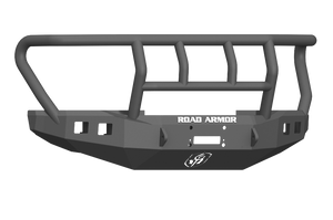 Road Armor 17-20 Ford F-250 Stealth Wide Fender Front Winch Bumper w/Titan II Guard - Tex Blk