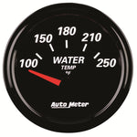 Autometer Designer Black II 52mm 250 Deg F Water Temp Gauge