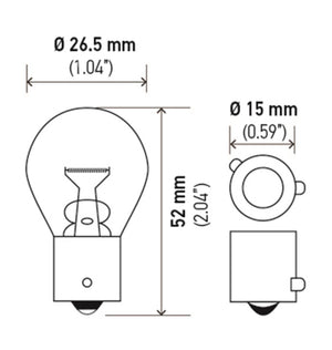 Hella Bulb 9507 24V 21W BAU15s S8 AMBER