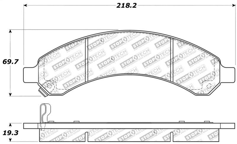 StopTech Sport Brake Pads w/Shims - Front