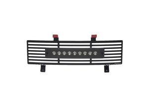 Putco 11-16 Ford SuperDuty - SS Black Bar Design w/ 10in Luminix Light Bar Bumper Grille Inserts