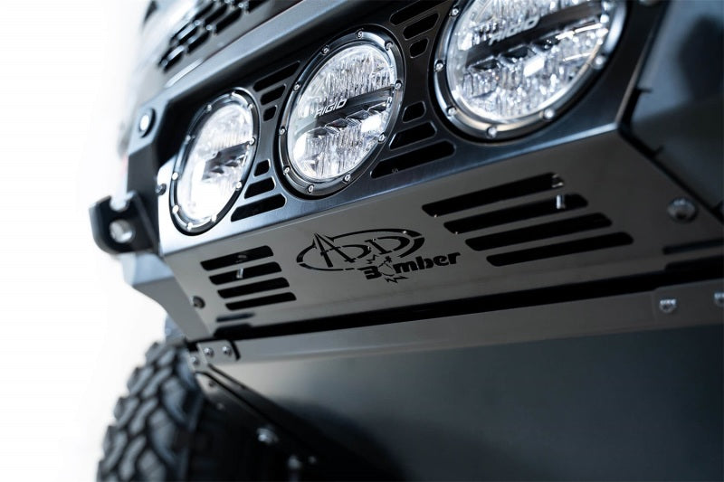 Addictive Desert Designs 21-22 Ford Bronco Bomber Front Bumper (w/ 3 Rigid 360 Mounts)