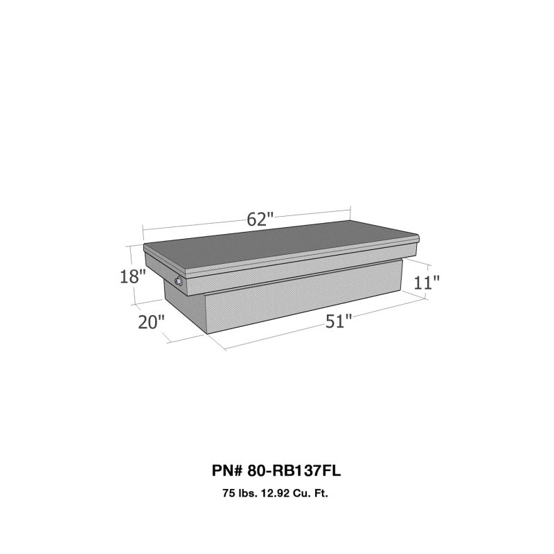 Westin/Brute Full Lid Mid Size / Down Size XOver Long Bed Only - Aluminum