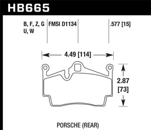 Hawk DTC-80 08-12 Porsche Cayman Rear Race Brake Pads