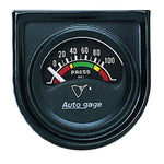 Autometer AutoGage Gauge Console 1.5in 100psi Electric Oil Pressure Gauge - Black Dial/Black Bezel