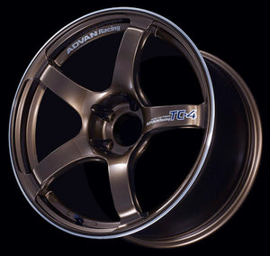 Advan TC4 16x7.0 +42 4-100 Umber Bronze Metallic & Ring Wheel