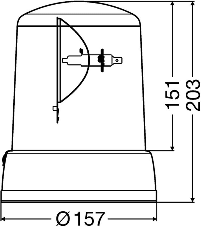 Hella Rotating Beacon H12V Yellow Mg12 2Rl