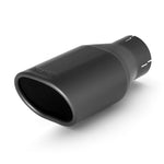 Banks Power Tailpipe Tip Kit - SS Obround Angle Cut - Black - 2.5in Tube 3.13in X 3.75in X 11in