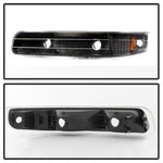 Xtune Chevy Silverado 99-02 Amber Reflector Bumper Lights Black CBL-JH-CS99-AM-BK