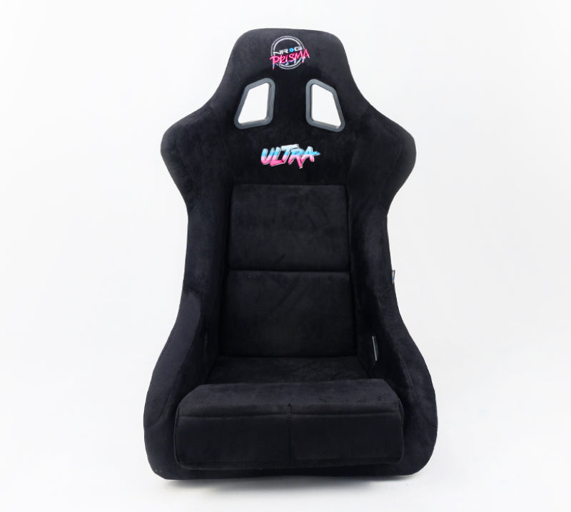 NRG FRP Bucket Seat ULTRA Edition - Large (Black Alcantara/Gold Glitter Back)