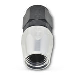 Russell Performance -4 AN Black/Silver Straight Full Flow Hose End