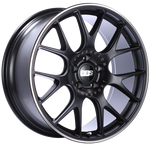 BBS CH-R 20x9 5x115 ET24 Satin Black Polished Rim Protector Wheel -82mm PFS/Clip Required