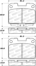 StopTech 93-99 Mitsubishi 3000GT Street Performance Rear Brake Pads