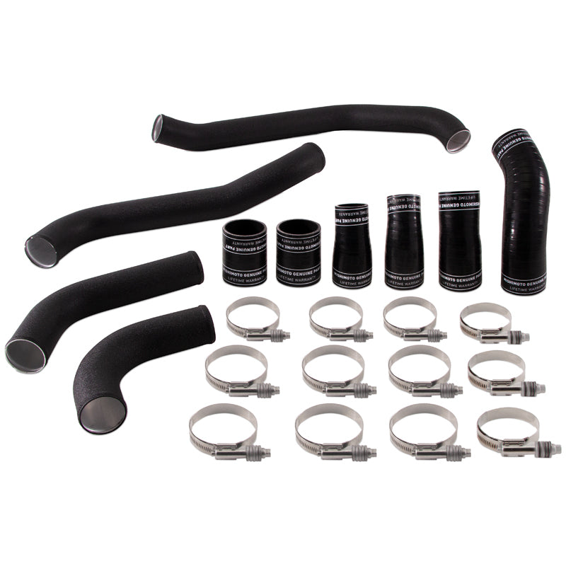 Mishimoto 2017+ Ford F150 3.5L EcoBoost Hot-Side Intercooler Pipe Kit - Wrinkle Black