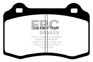 EBC 92-00 Dodge Viper 8.0 Bluestuff Front Brake Pads